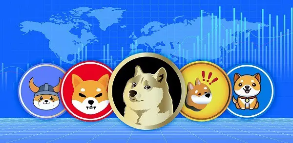 다양한 밈코인 로고