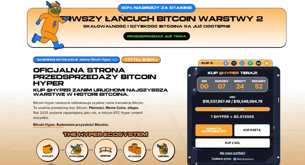Bitcoin Hyper projenin resmi web sitesi