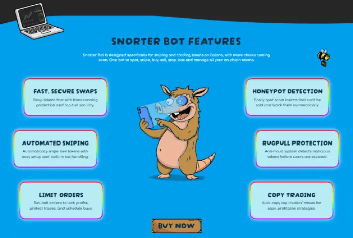 Características do Snorter Bot