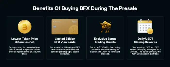 Cuplikan halaman presale BlockchainFX.