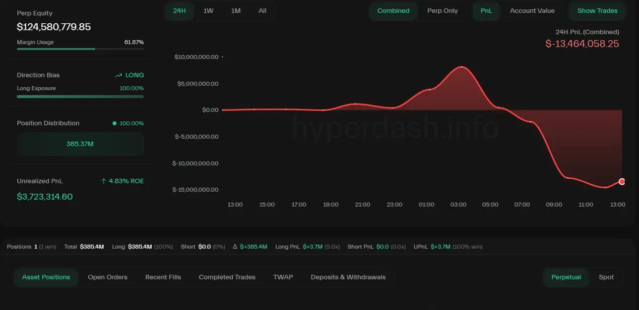 A Whale's Long ETH Position on Hyperliquid