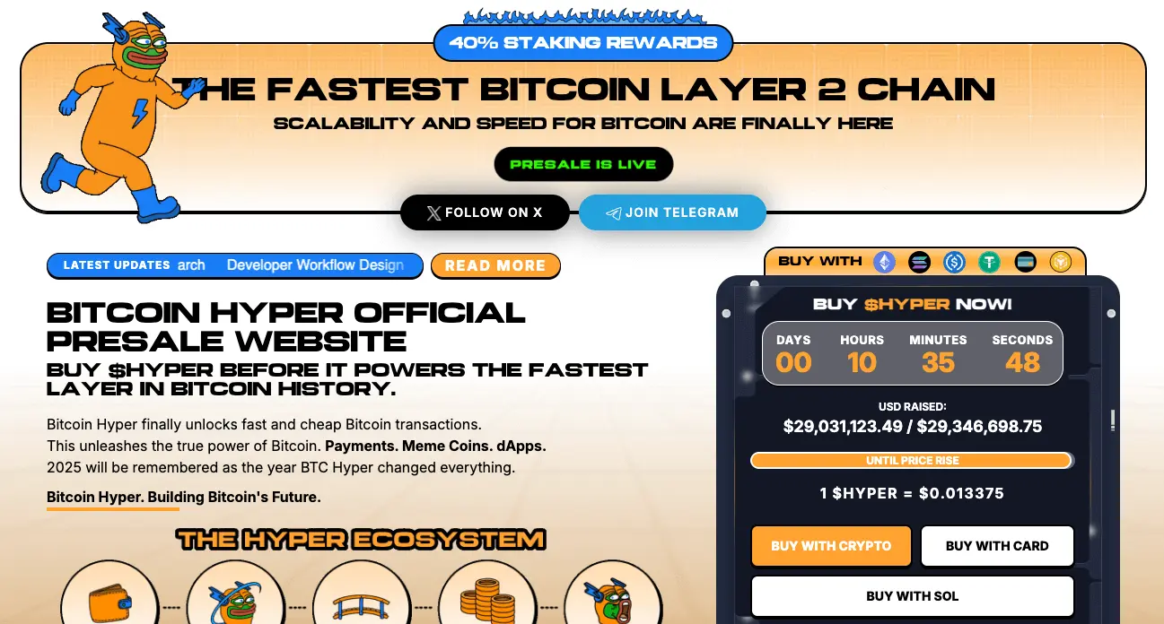 Bitcoin Hyper presale page, December 5, 2025.