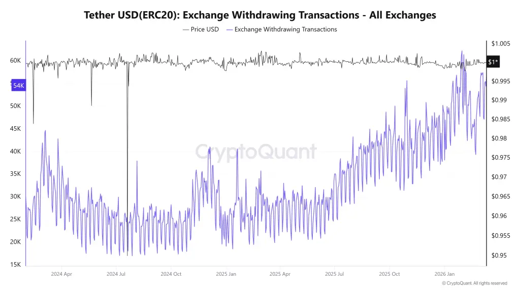 USDT Liquidity Crunch Emerges as Exchange Withdrawals Surge Amid Hormuz Crisis