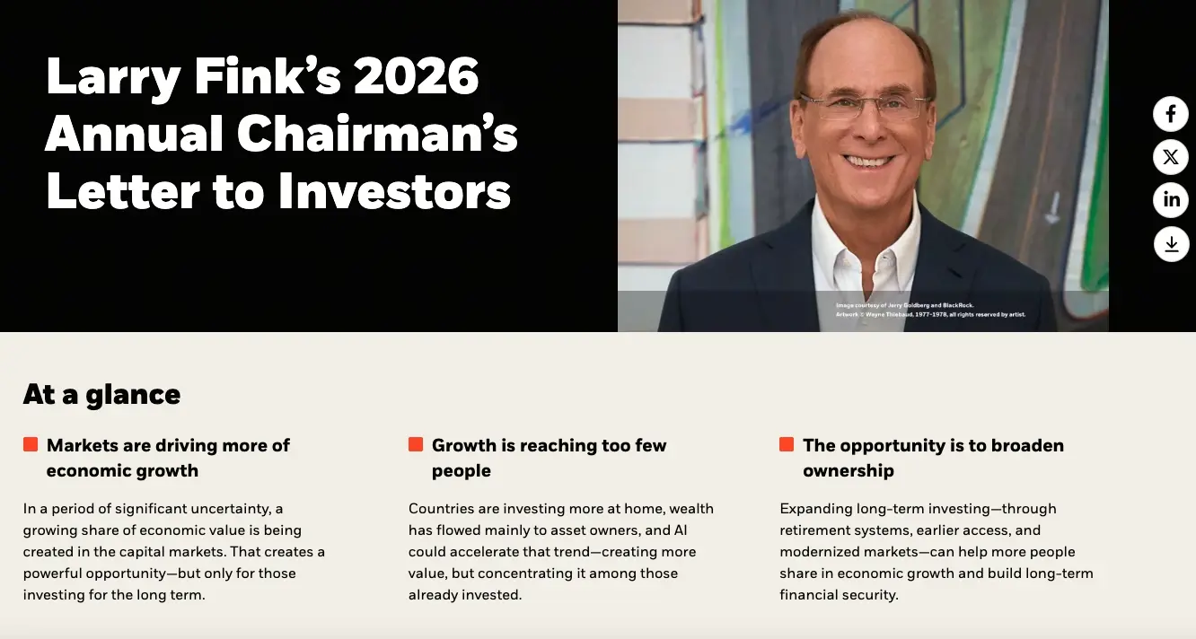 貝萊德CEO股東信