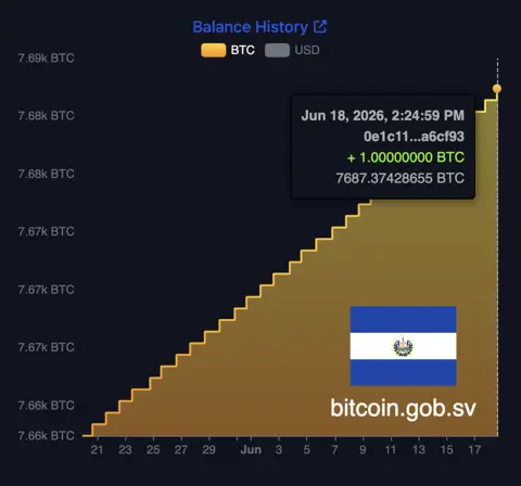 El Salvador Adds to Bitcoin Reserve Again as Daily Buys Push Stack Past 7,680 BTC
