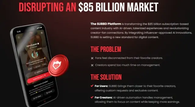 SUBBD Token's ecosystem.