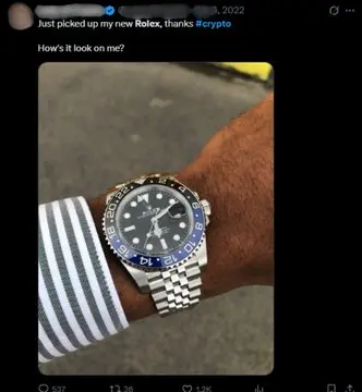 Rolex: Alerta de luz superior del mercado alcista de encriptación
