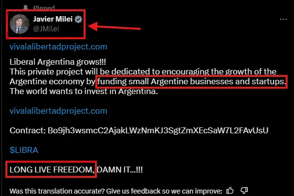 Crypto, Libra, Milei